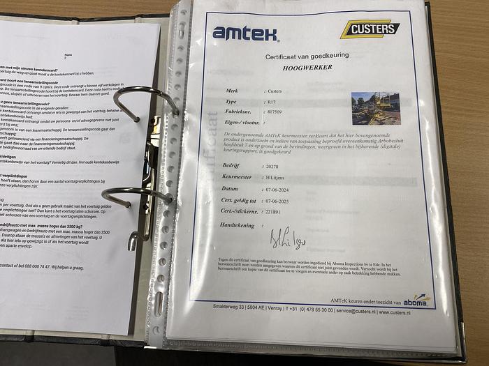 Gebruikt 1999 Custers R17, Aanhangwagen hoogwerker, 17 meter