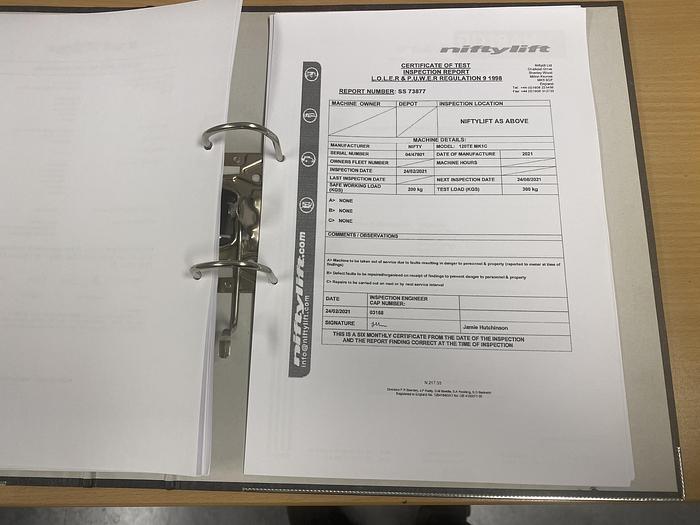 Gebruikt 2021 Niftylift 120TE, Aanhanger hoogwerker, 12 meter