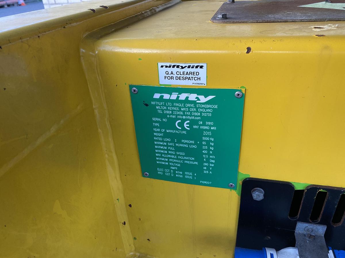 Gebruikt 2015 Niftylift HR17 Hybrid 4x4, Hoogwerker