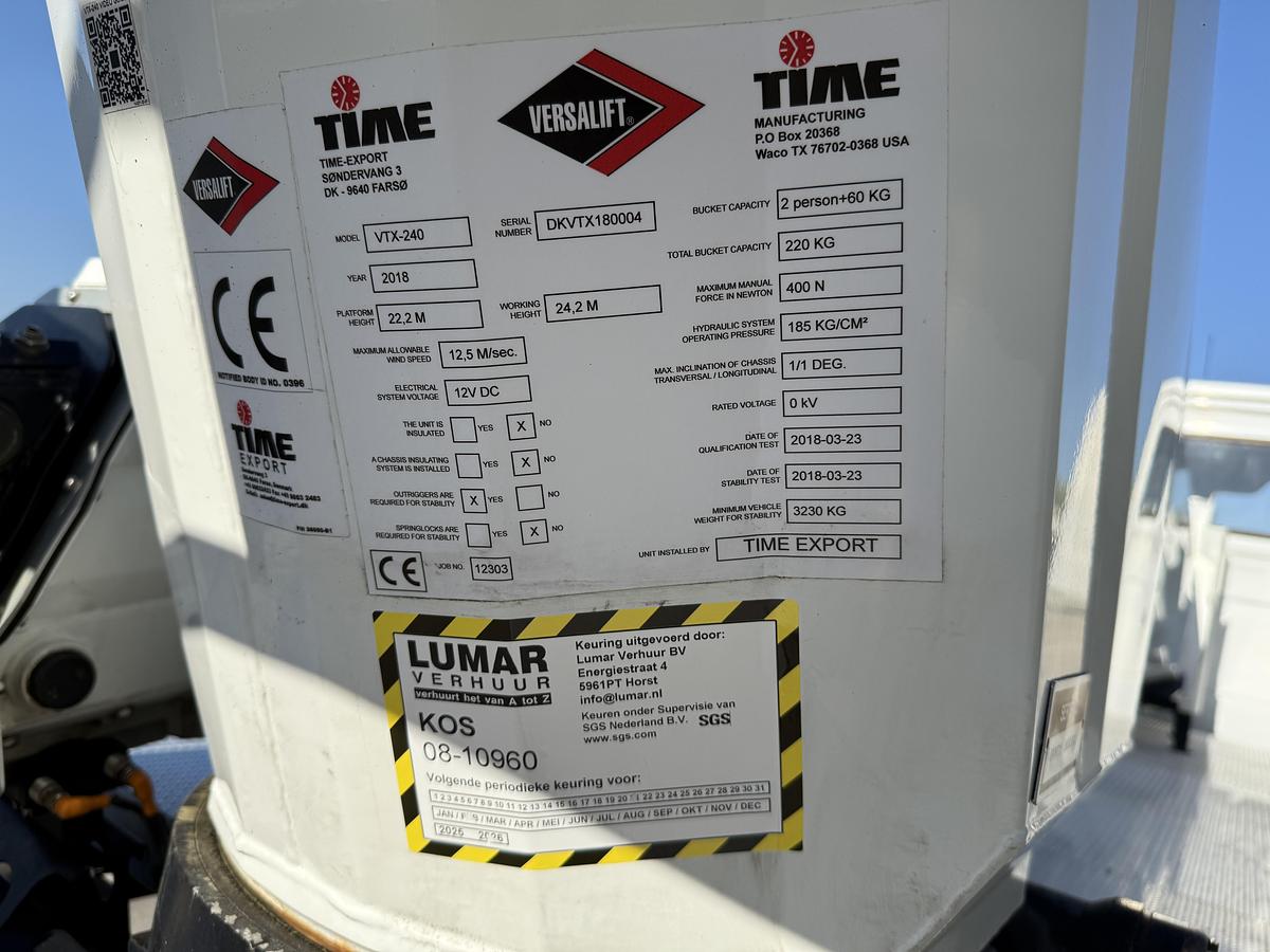 Gebruikt 2018 Versalift VTX-240, Auto hoogwerker