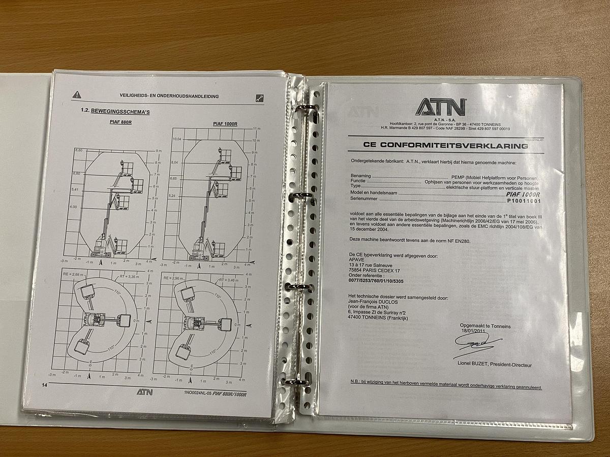 Gebruikt 2011 ATN PIAF 1000R, Hoogwerker, 10 meter