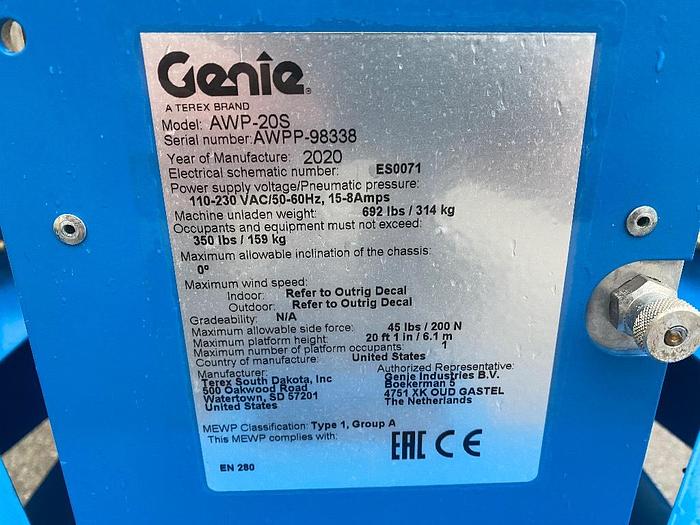 Gebruikt Genie AWP 20 S, hoogwerker, 8 meter