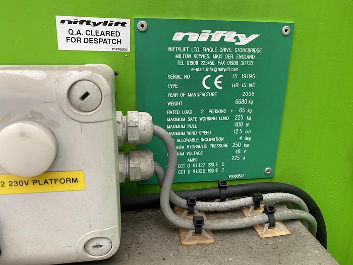 Gebruikt 2008 Niftylift HR 15 NE, Hoogwerker, 15 meter
