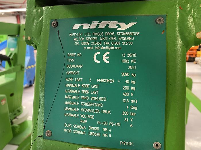 Gebruikt 2011 Niftylift HR12 NE, Hoogwerker 12 meter