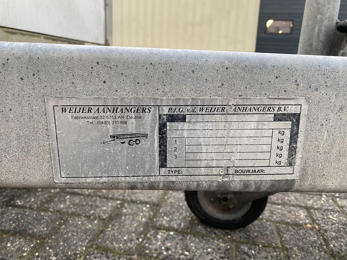 Gebruikt 2002 Weijer Aanhangwagen, 3500 kg. 5 meter, 3 Asser.