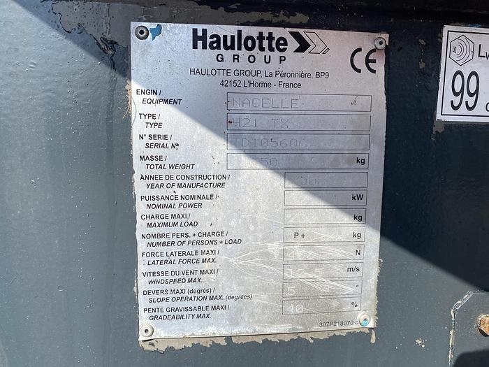 Gebruikt 2008 Haulotte H21 TX, Hoogwerker, 4x4