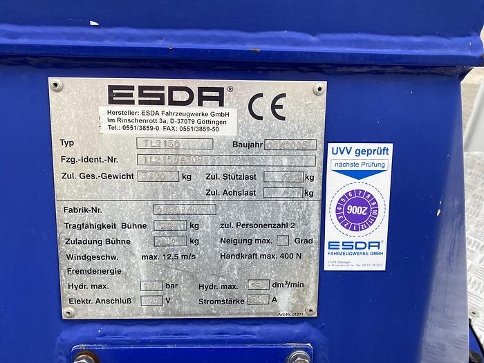 Gebruikt 2005 ESDA TL 2150, Auto Hoogwerker, Mercedes-Benz