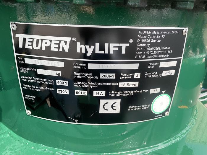 Gebruikt 2006 Teupen Gepard 25T Rent, Aanhanger hoogwerker