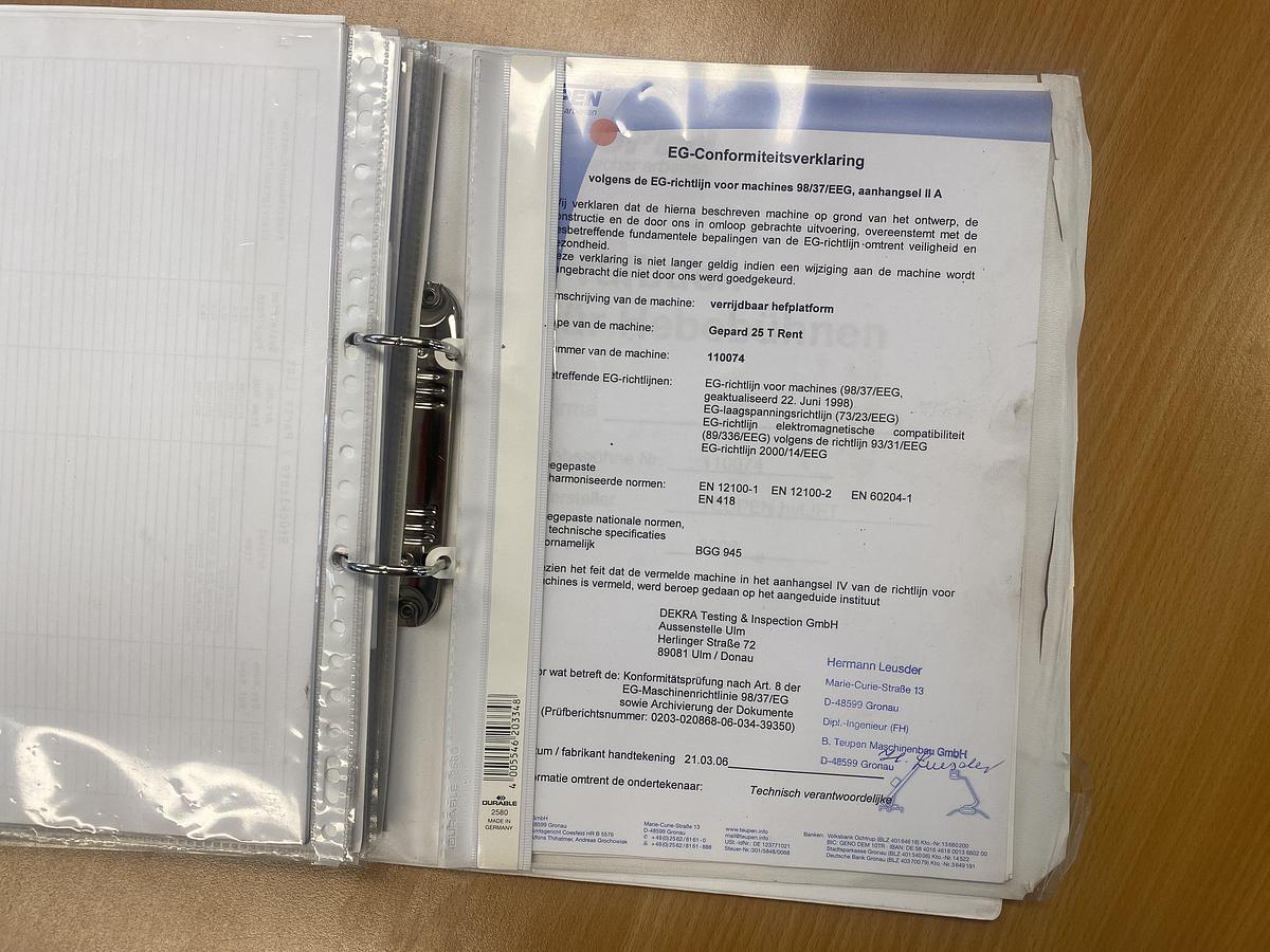 Gebruikt 2006 Teupen Gepard 25T Rent, Aanhanger hoogwerker