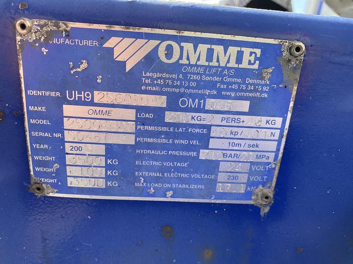 Gebruikt 2005 Omme 2500 EBDZ, Aanhanger hoogwerker