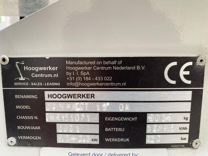 Gebruikt 2021 Compact 15 DA, Spin hoogwerker