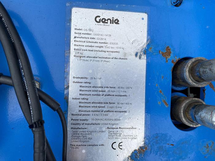 Gebruikt Genie GS-1932, Schaarhoogwerker, 8 meter