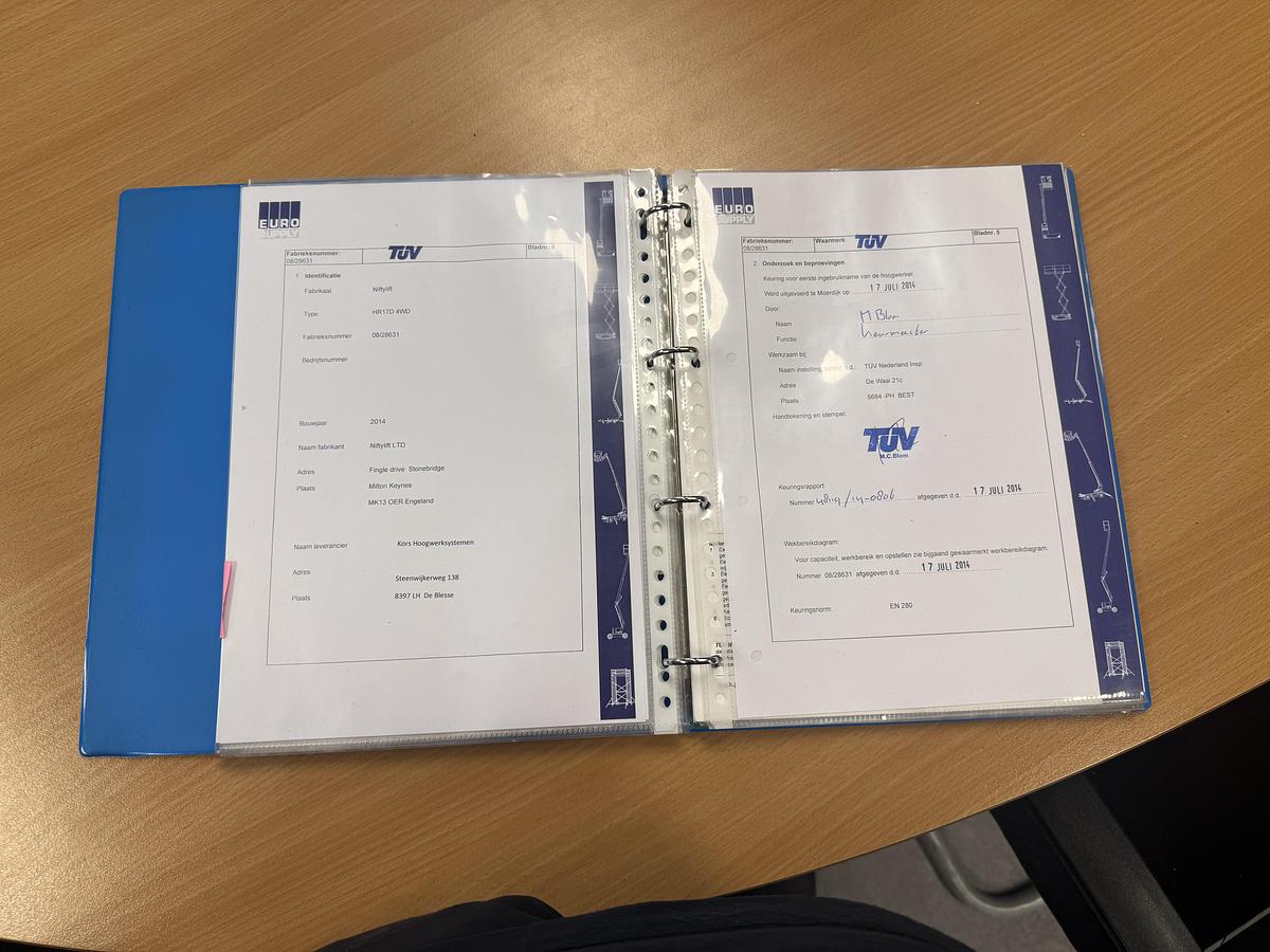 Gebruikt 2014 Niftylift HR17D 4x4, Hoogwerker