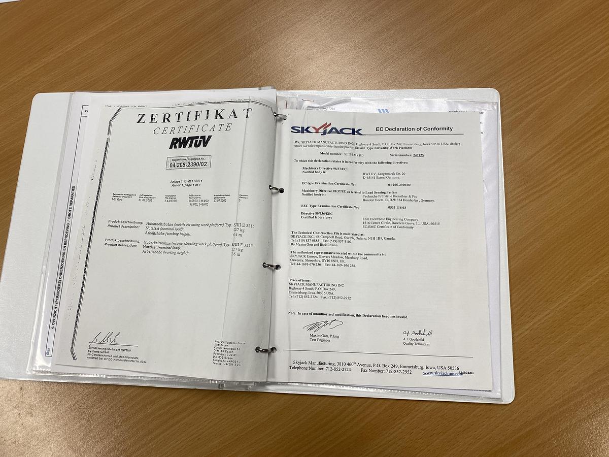 Gebruikt 2005 Skyjack SJIII-3219, Schaarhoogwerker, 8 meter