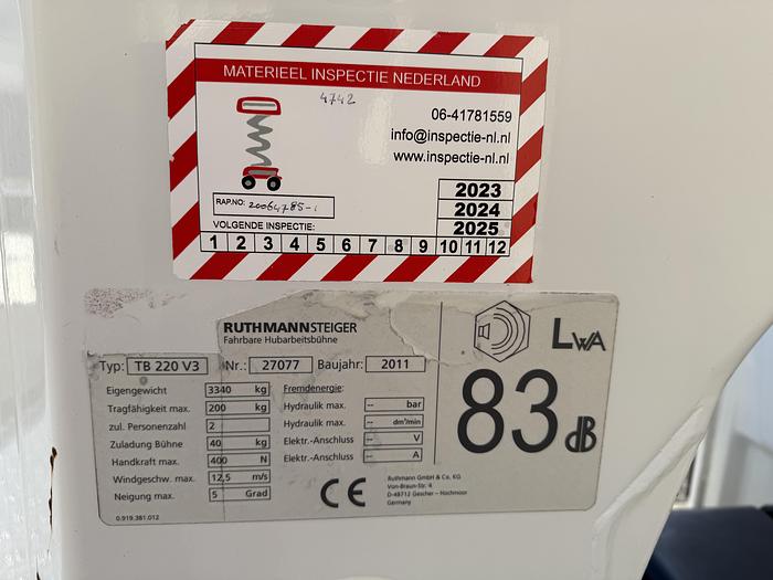 Gebruikt 2011 Ruthmann TB220, Auto hoogwerker, 22 meter