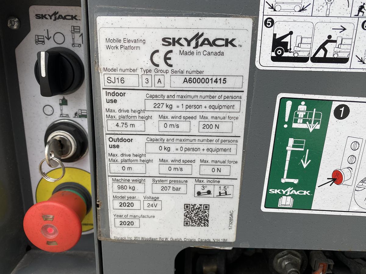 Gebruikt 2020 Skyjack Skyjack  SJ16, hoogwerker, personenlift, 6,8 meter