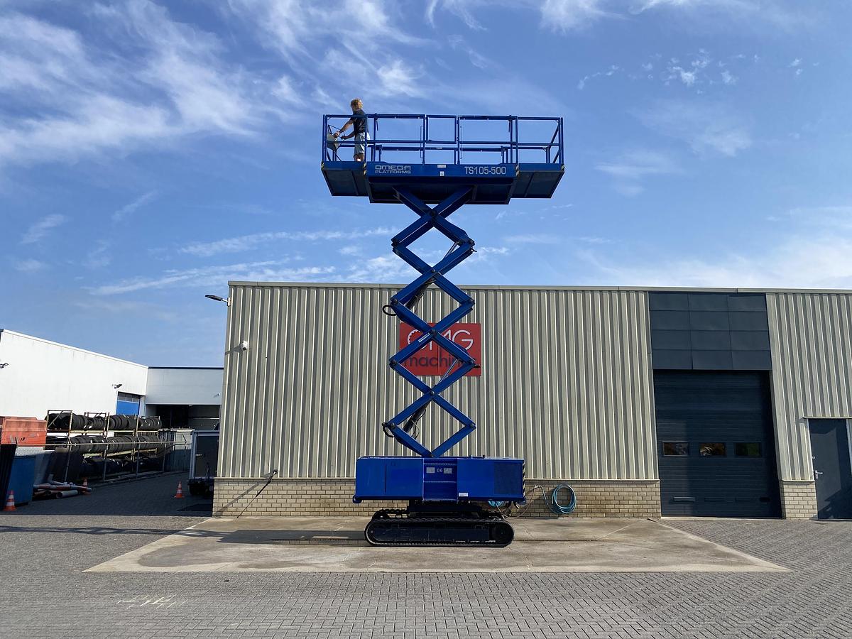 Gebruikt 2008 Omega Platforms TS105-500, Rups schaarhoogwerker