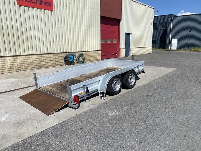 Gebruikt 2004 Humbaur Machinetransporter, Hydraulisch zakbaar, aanhangwagen