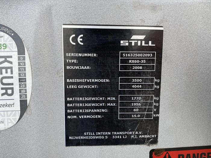 Gebruikt 2008 Still RX60-35, Heftruck, Elektro, 3500 kg.