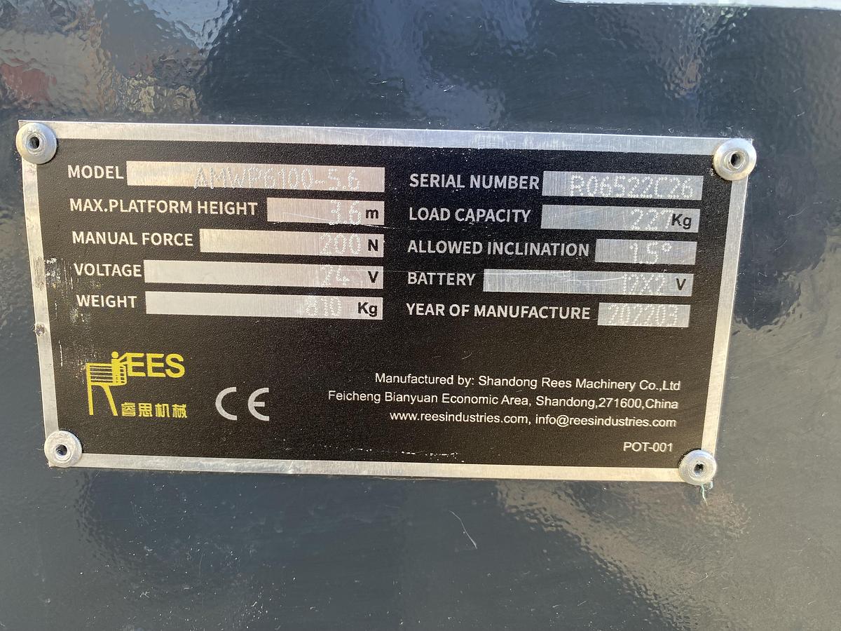 Gebruikt 2022 Rees AMWP6100-5.6, hoogwerker, personenlift, 5,6 meter