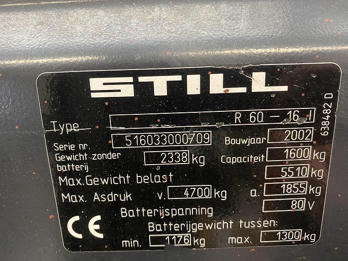 Gebruikt 2002 Still R60-16, Heftruck, Elektro