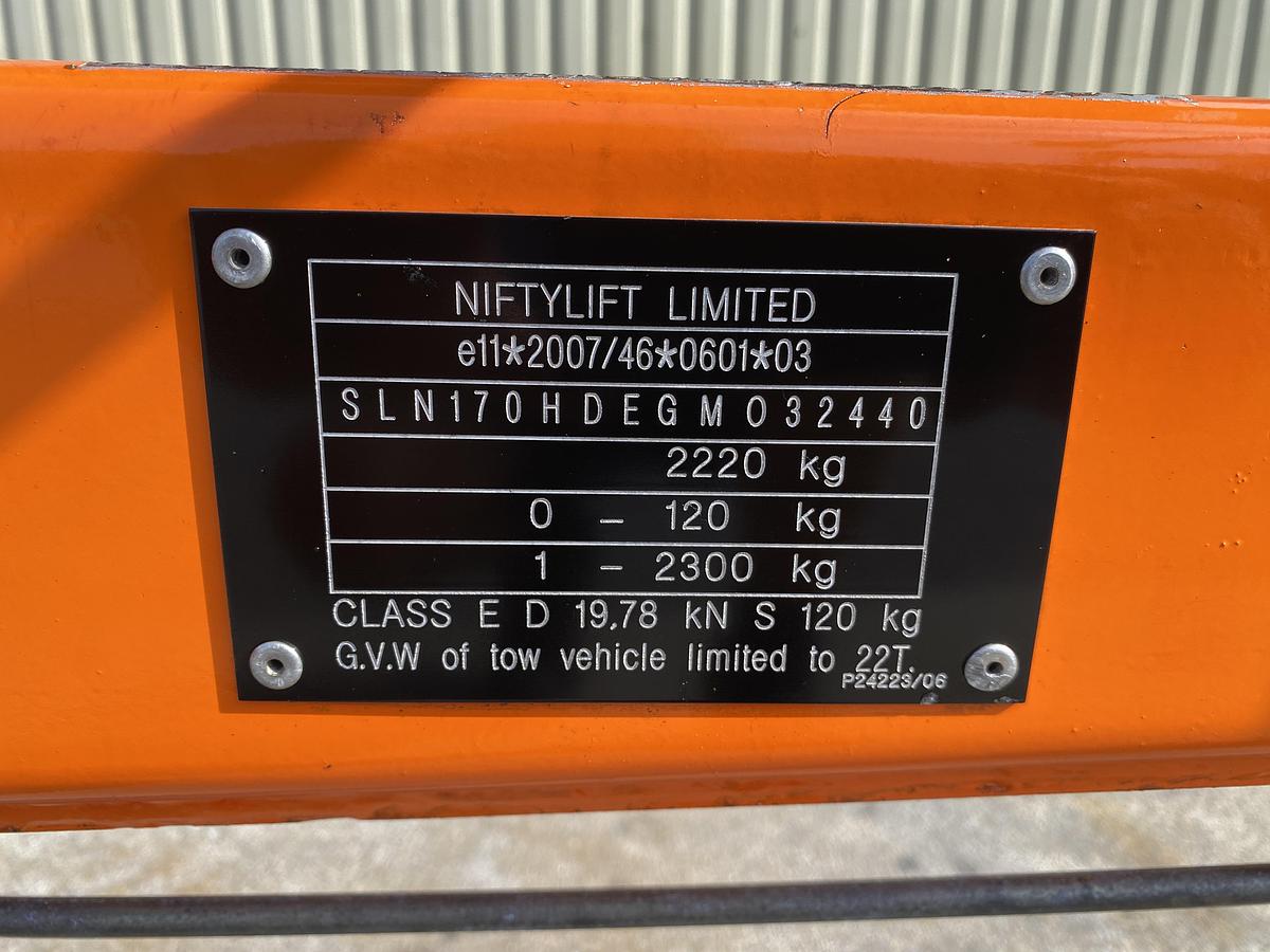 Gebruikt 2016 Niftylift 170 HDET, Aanhanger hoogwerker, 17 meter