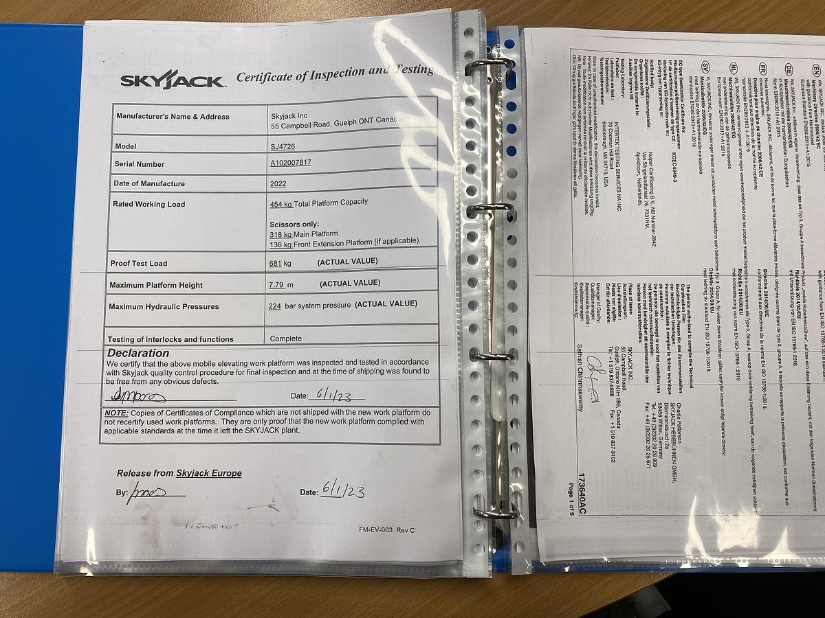 Gebruikt 2023 Skyjack SJII 4726, Schaar hoogwerker, 10 meter