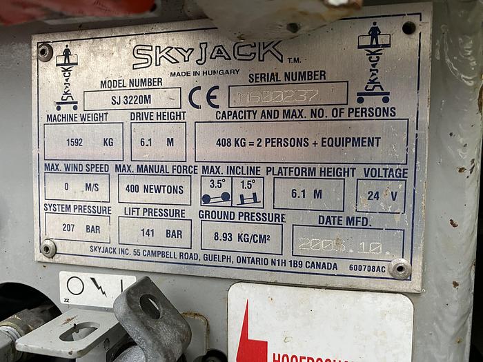 Gebruikt 2006 Skyjack SJ 3220, Schaar hoogwerker, 8 meter