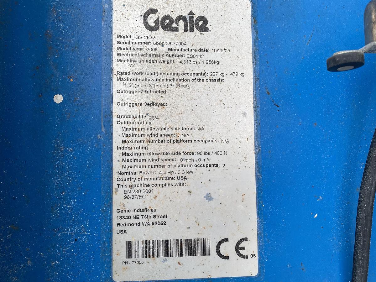 Gebruikt 2010 Genie GS2632, Schaar hoogwerker, 10 meter