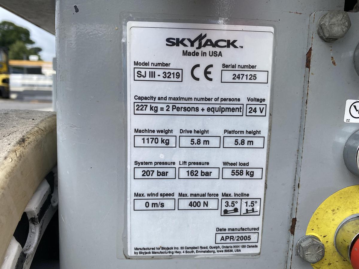 Gebruikt 2005 Skyjack SJIII-3219, Schaarhoogwerker, 8 meter
