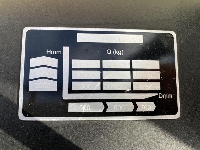 Gebruikt 2021 EP CPD20L2, Heftruck, 2 ton, Lithium accu