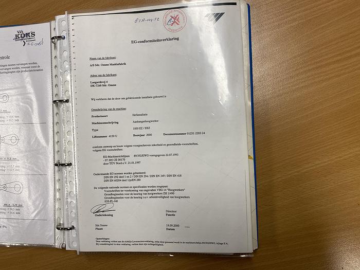 Gebruikt 2000 Omme 1850EBZ, Aanhanger hoogwerker, 18,5 meter