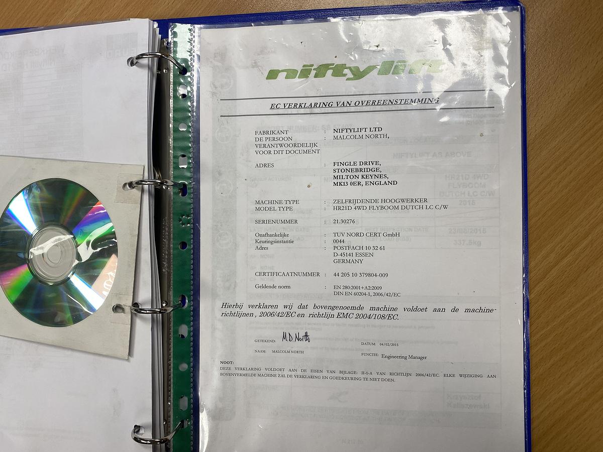 Gebruikt 2015 Niftylift HR21 D 4x4, Hoogwerker, 21 meter