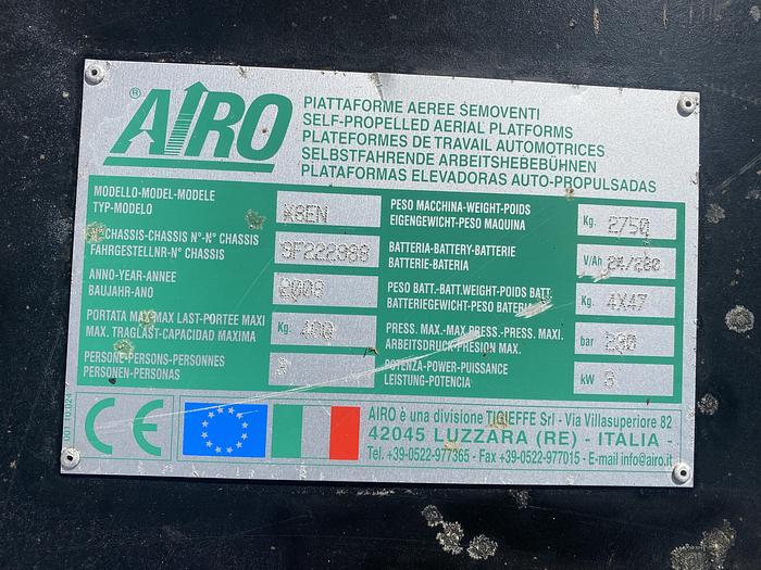 Gebruikt 2008 Airo X8EN, 10 meter, schaar hoogwerker