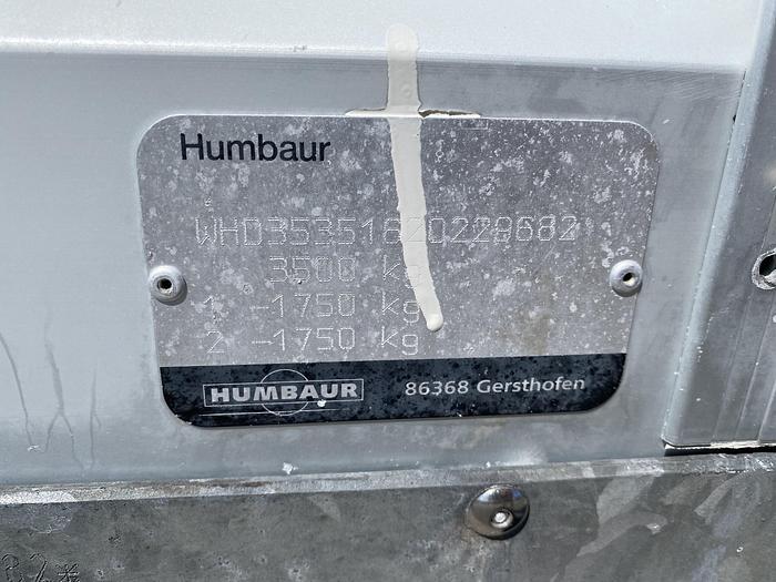 Gebruikt 2004 Humbaur Machinetransporter, Hydraulisch zakbaar, aanhangwagen