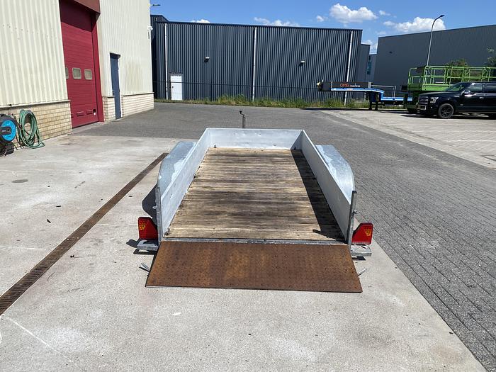 Gebruikt 2004 Humbaur Machinetransporter, Hydraulisch zakbaar, aanhangwagen