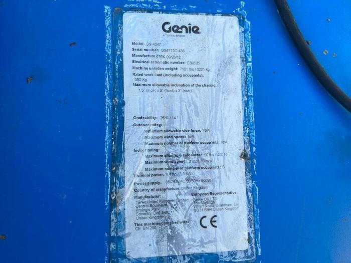 Gebruikt Genie GS 4047, Schaar hoogwerker, 14 meter