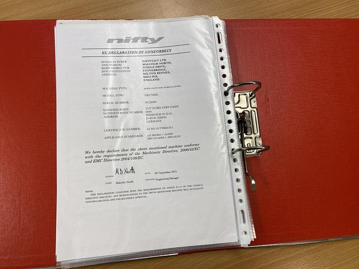 Gebruikt 2013 Niftylift HR17NDE, hoogwerker, 17 meter