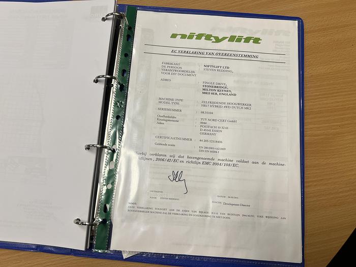 Gebruikt Niftylift HR17 Hybrid MK2, 4x4, hoogwerker, 17 meter