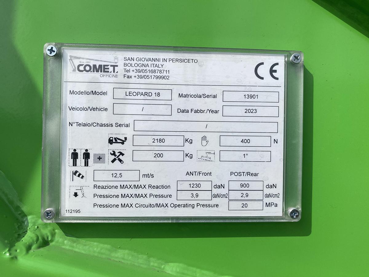Gebruikt 2023 Comet Leopard 18, Spin Hoogwerker, 4 stuks