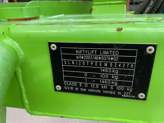 Gebruikt 2014 Niftylift 120TPE, Aanhanger hoogwerker, 120 meter