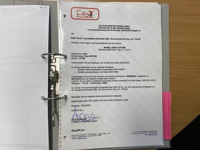 Gebruikt 2015 Easylift R160, Spin hoogwerker, 16 meter