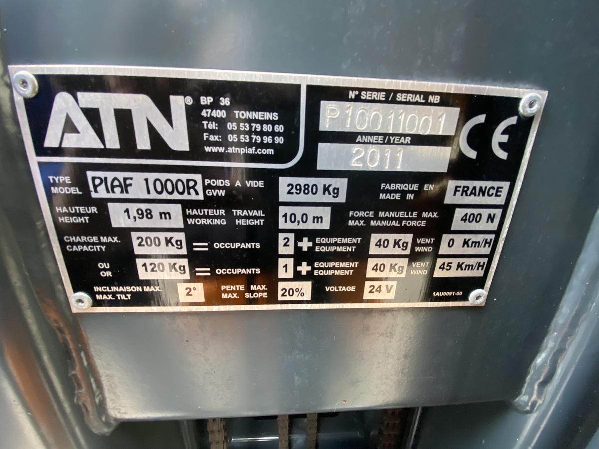 Gebruikt 2011 ATN PIAF 1000R, Hoogwerker, 10 meter