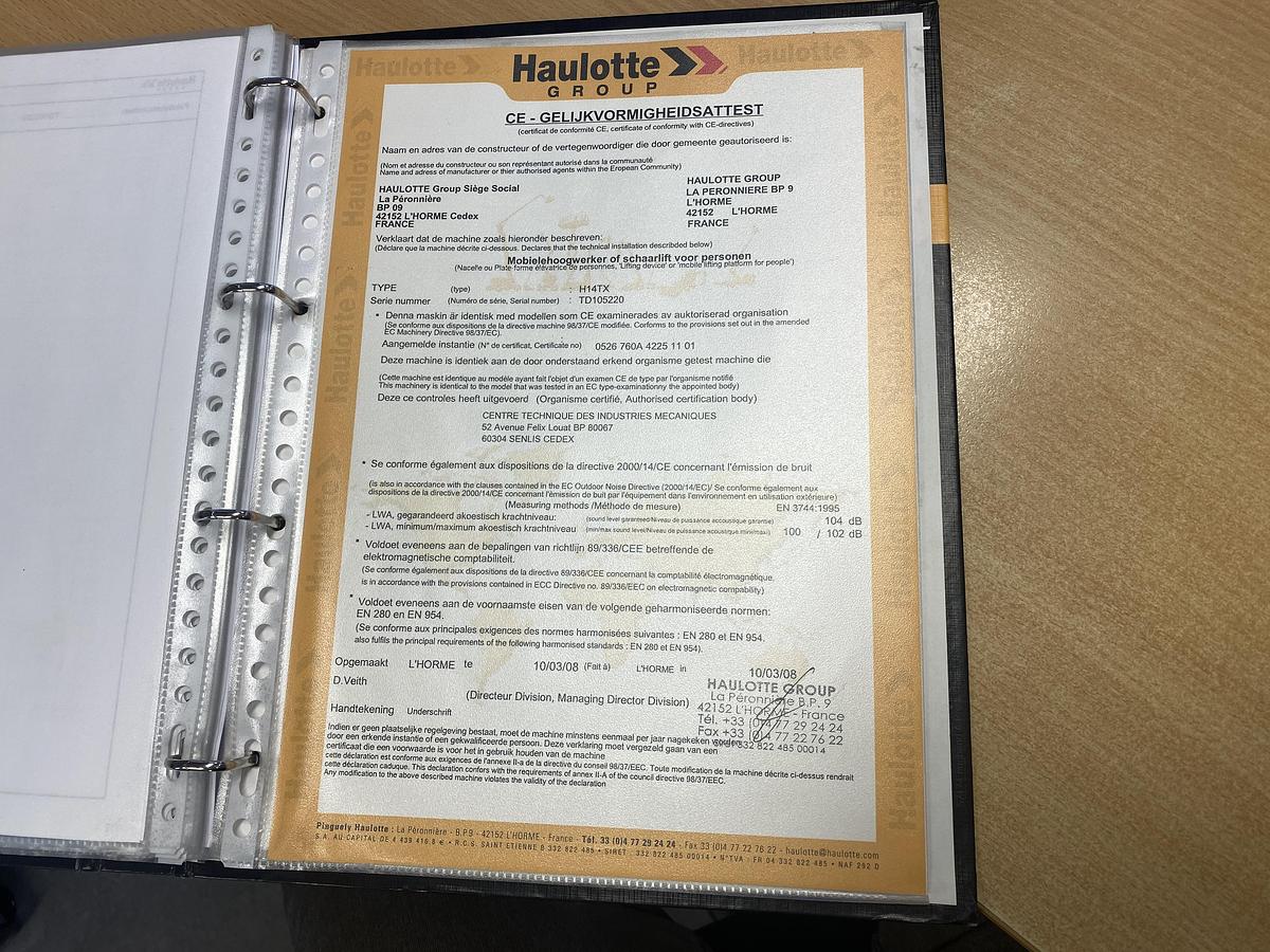 Gebruikt 2008 Haulotte H14TX, Hoogwerker, 14 meter