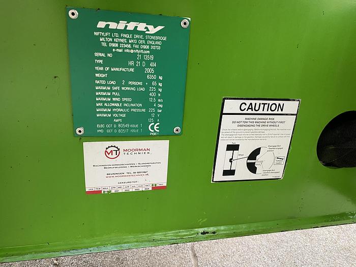 Gebruikt 2005 Niftylift HR21 D 4x4, Hoogwerker