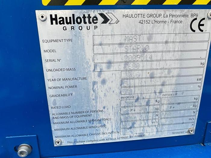 Gebruikt Haulotte Star 10, Hoogwerker, 10 meter