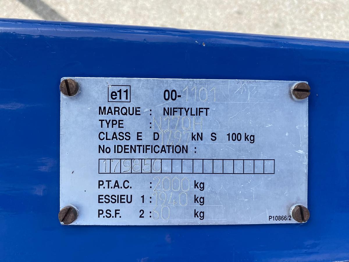 Gebruikt 2002 Niftylift 170 HDE, Aanhanger hoogwerker, 17 meter