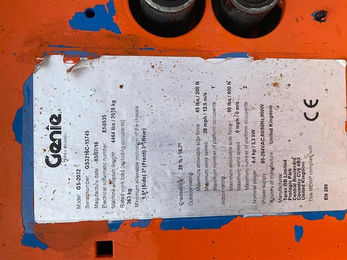 Gebruikt Genie GS 2032, Schaar hoogwerker, 8 meter