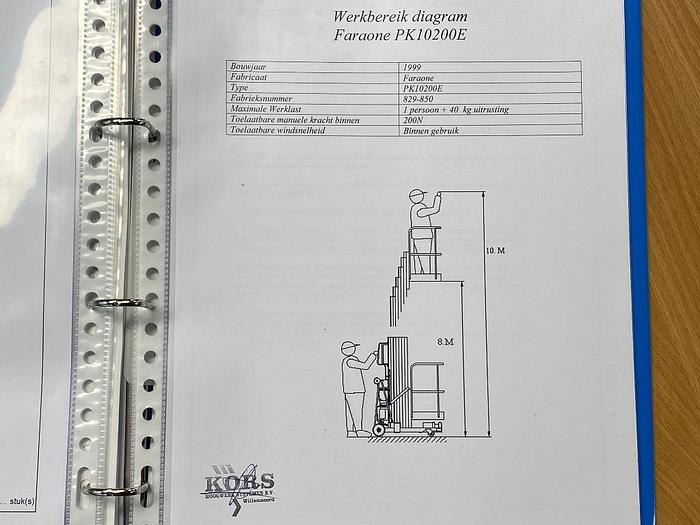 Gebruikt Faraone PK10200E, mast hoogwerker, 10 meter