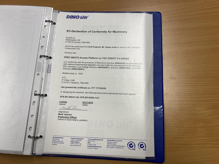 Gebruikt 2010 Dino 260 XTD, Aanhangwagen hoogwerker, 26 meter